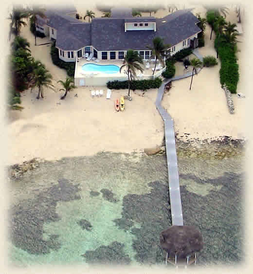 Far Tortuga villa aerial view